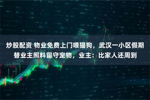 炒股配资 物业免费上门喂猫狗，武汉一小区假期替业主照料留守宠物，业主：比家人还周到